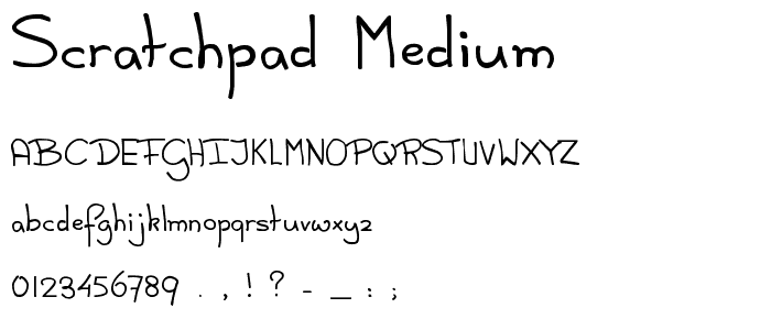 Scratchpad Medium font